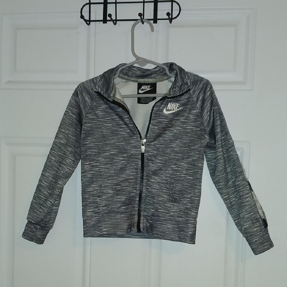 Nike Kids Heathered Gray Full-Zip Hoodie